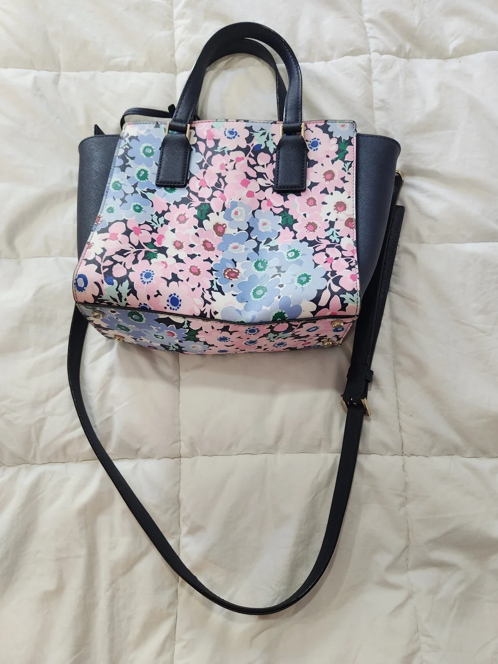 Kate Spade Cameron Street Small Hayden Satchel in a floral pattern